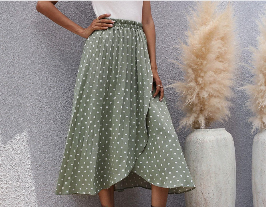 Falda midi de lunares - Modelo Denia