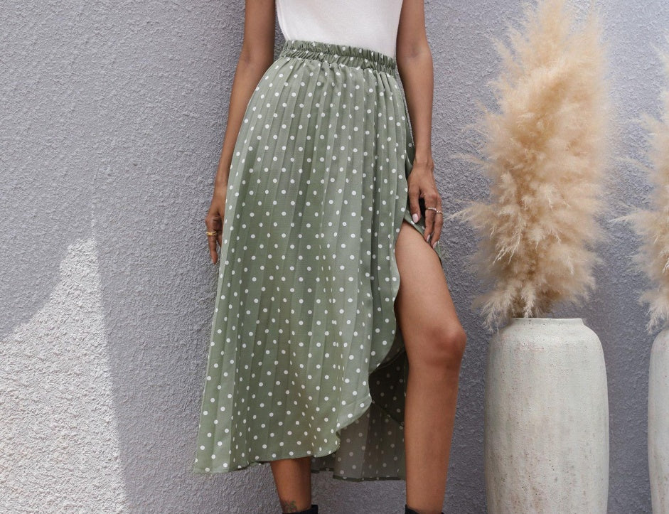 Falda midi de lunares - Modelo Denia