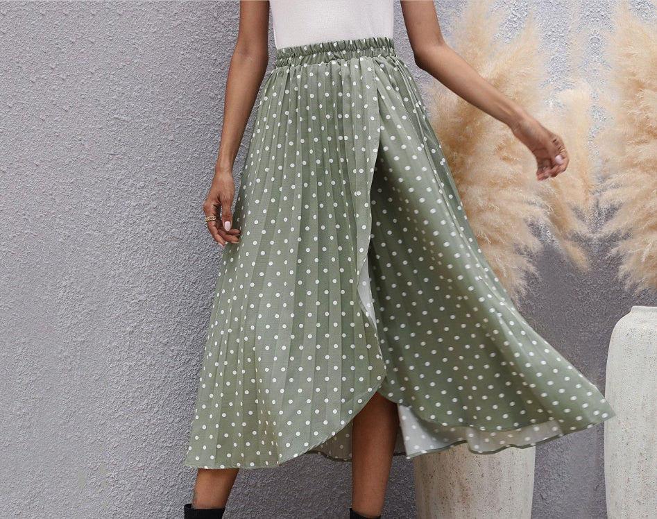 Falda midi de lunares - Modelo Denia