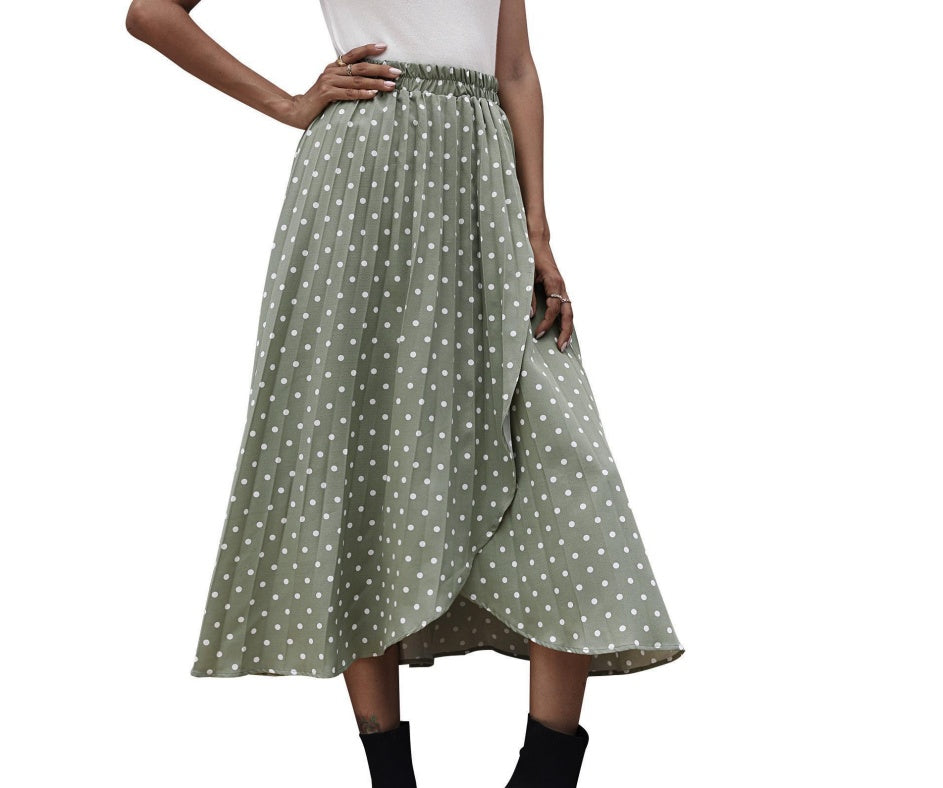 Falda midi de lunares - Modelo Denia