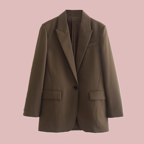 Blazer oversize marrón oscuro - Modelo Coffe