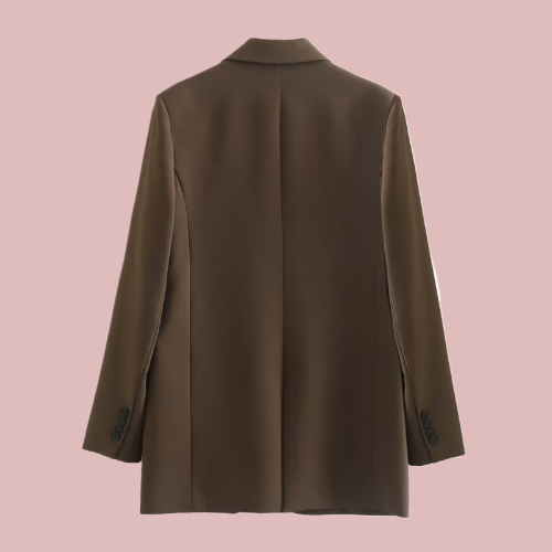 Blazer oversize marrón oscuro - Modelo Coffe