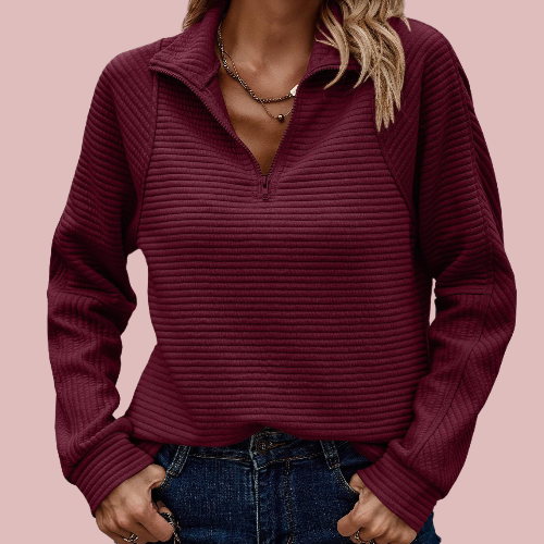 Sudadera “canalé horizontal” - Modelo Long Spring