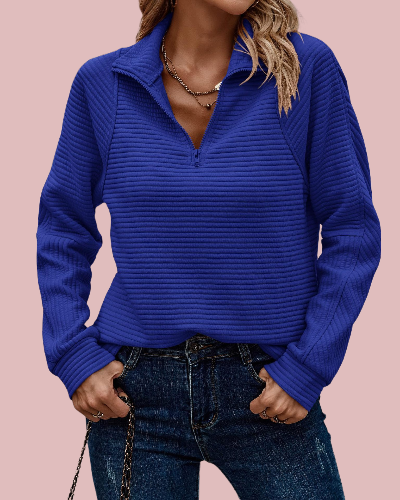 Sudadera “canalé horizontal” - Modelo Long Spring