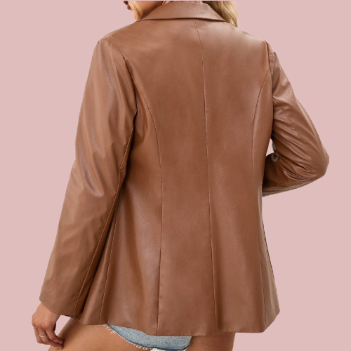 Blazer polipiel marrón - Modelo Brown West