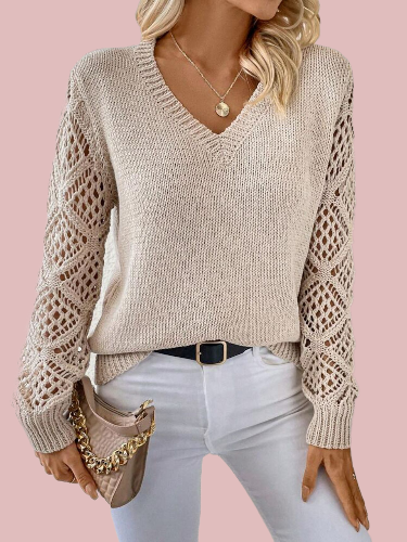 Jersey con mangas de encaje - Modelo Alexia