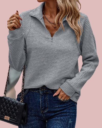 Sudadera “canalé horizontal” - Modelo Long Spring