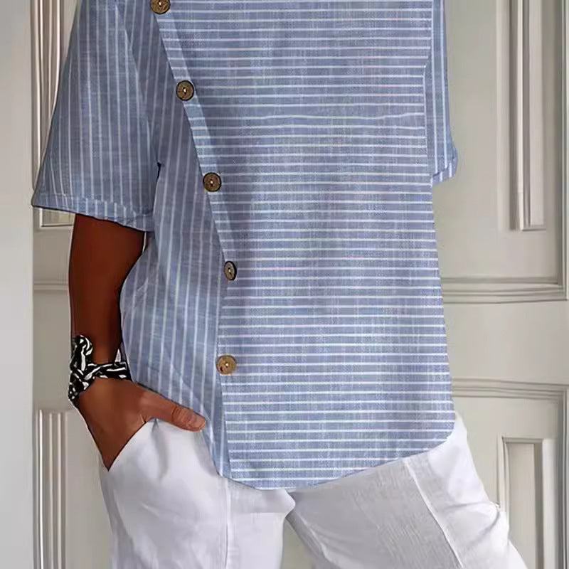 Blusa anchita de rayas - Modelo Calm Sea