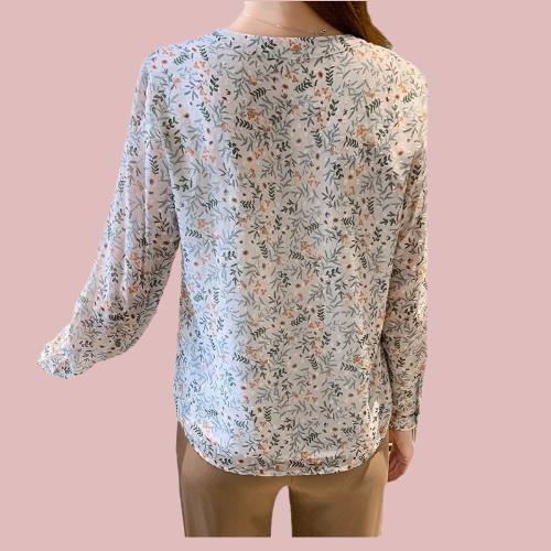Blusa con estampado de flores - Modelo Jazmín