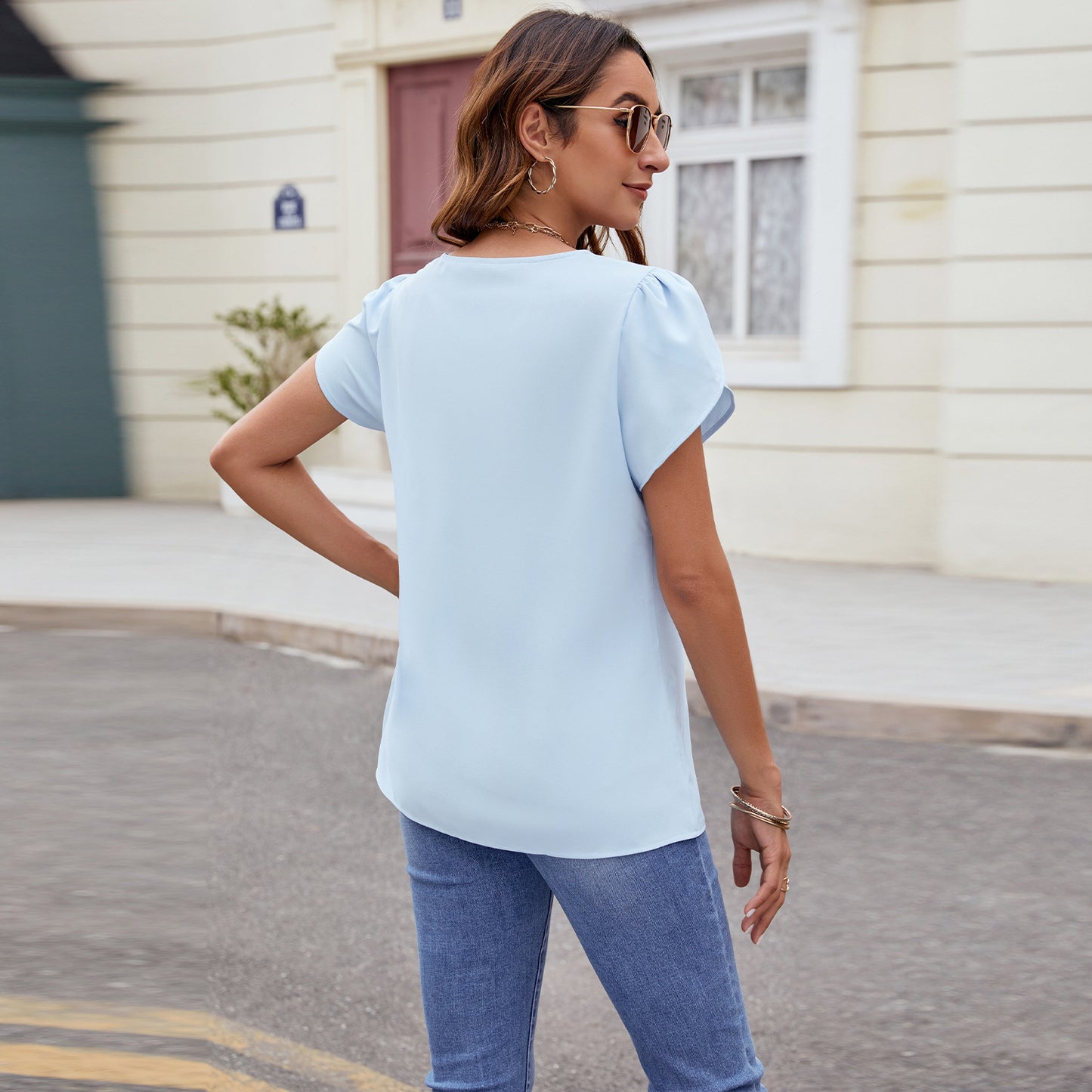 Blusa con botones perlados - Modelo Perla
