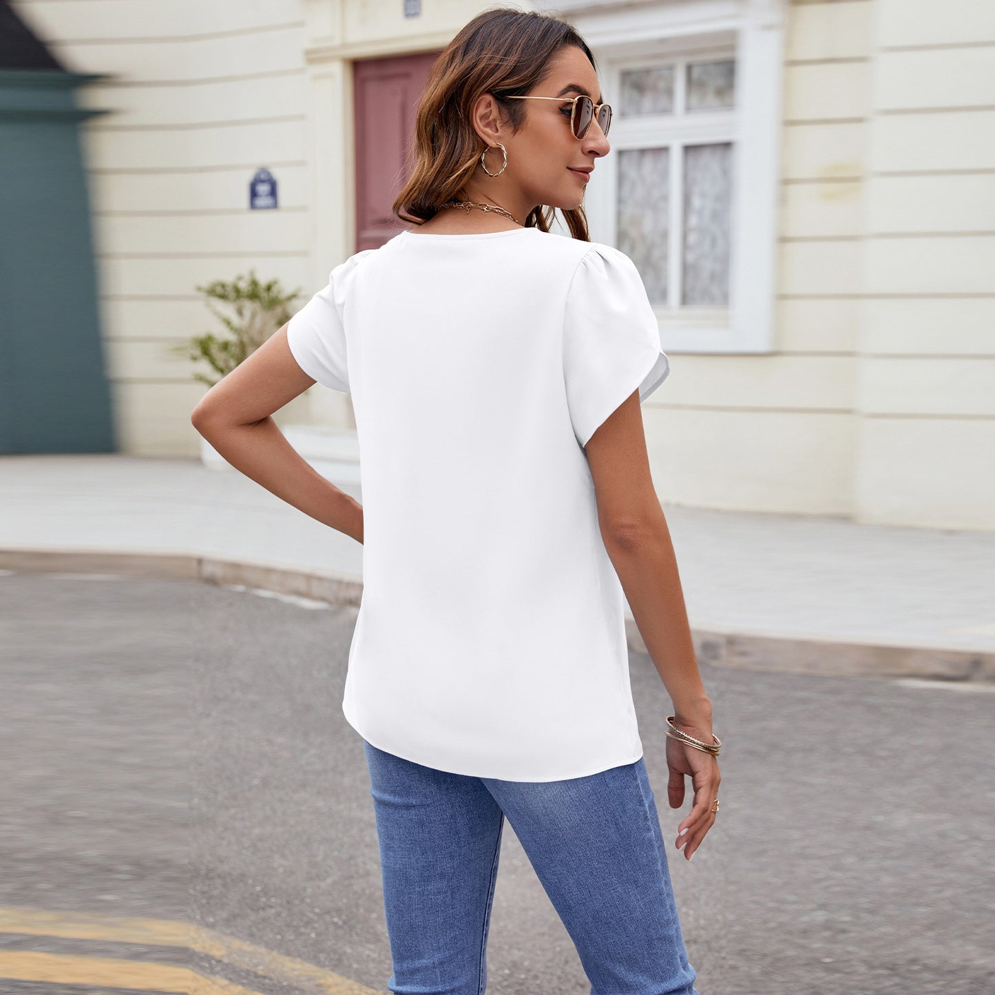 Blusa con botones perlados - Modelo Perla