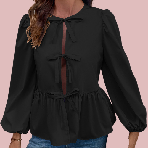 Blusa con lacitos - Modelo Cuqui