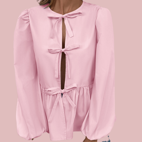 Blusa con lacitos - Modelo Cuqui