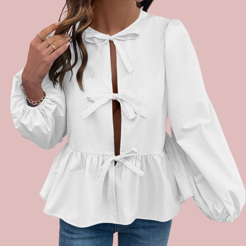 Blusa con lacitos - Modelo Cuqui