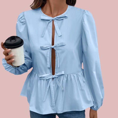 Blusa con lacitos - Modelo Cuqui