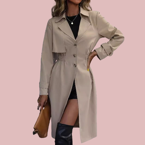 Gabardina entallada a la cintura - Modelo Lara
