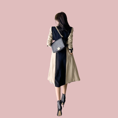 Gabardina larga bicolor - Modelo Tokio
