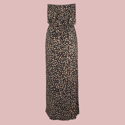 Vestido estampado palabra de honor - Modelo Moulant
