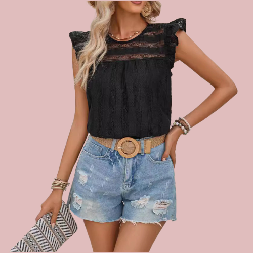 Blusa con blonda - Modelo Wendy