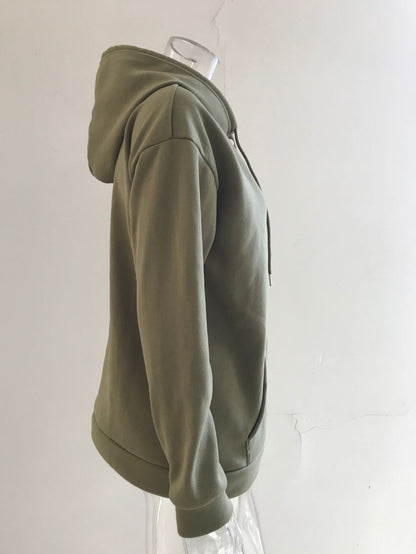 Sudadera con capucha y botones en el escote - Modelo Button