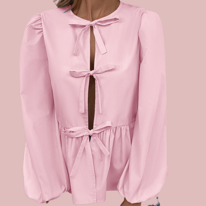 Blusa con lacitos - Modelo Cuqui